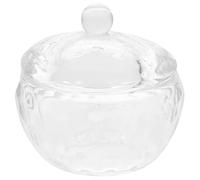 ULTECHNOVO Bol Verre pour Nail Art avec Couvercle Récipient de Stockage Transparent pour Poudre Acrylique et Liquide Accessoire Pratique pour Manucure DIY