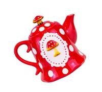 ULTECHNOVO Bouilloire pour Thé aux Fleurs Facile à Nettoyer en Céramique Rouge Grosse Capacité Poignée Portable lors de Pique-niques et Lait ou Fêtes la Piscine