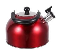ULTECHNOVO Bouilloire Sifflante 3l avec Poignée Ergonomique en Acier Inoxydable Rouge Forme Unique, Maison Cuisine