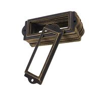 ULTECHNOVO Cadres D’étiquettes Vintage en Métal Cuivré 24 Pièces Pratique et Résistant Porte-étiquettes pour Tiroirs et Armoires à Pharmacie Usage Domestique Lot Complet