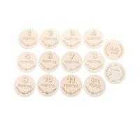 ULTECHNOVO Cartes d'enregistrement mensuelles pour nouveau-nés, accessoires photo en bois, support photo commémoratif pour grossesse