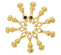 ULTECHNOVO Connecteurs de Poteaux en Métal Or 10pcs pour Garde-corps en Verre, Diamètre Trou 0,6cm, Installation Facile, Usage Polyvalent pour Meubles de Cave à Vin et Chariots de Service