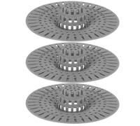 ULTECHNOVO Couvercle de Bonde Silicone 3pcs Filtre Anti-cheveux pour Évier de Salle de Bain, Protection Polyvalente et Entretien Réduit
