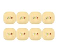 ULTECHNOVO Ensemble de 8 Petites Assiettes à Grignoter Réutilisables en Plastique Beige, Faciles à Nettoyer, Maison Fêtes