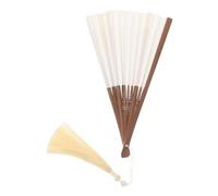 ULTECHNOVO Éventail Pliant en Papier de Riz Blanc Fait Main, Portable et Absorbant, Style Traditionnel Chinois pour Mariages et Artisanat Culturel