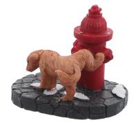 ULTECHNOVO Figurine de Chien Réaliste en Résine Borne Incendie pour Décoration de Noël Intérieure et Extérieure, Miniature Festive Créative et Amusante pour Maison et Jardin