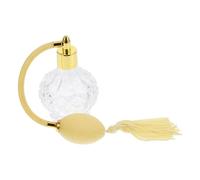 ULTECHNOVO Flacon de Parfum Vintage en Verre 80ml Vaporisateur Rechargeable et Long Pompon, Design Élégant pour Stockage Sûr et Usage Salle de Bain ou Bibliothèque Couleur Couleur Aléatoire