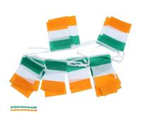 ULTECHNOVO Guirlande à Polyester de Irlandais Drapeaux Résistante en Décoloration, Facile Suspendre, Décoration Colorée Fête Saint-patrick pour Événements