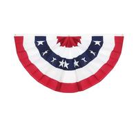 ULTECHNOVO Guirlande Patriotique en Tissu Polyester pour Décorations Extérieures du Jour du Souvenir Fanion Plié Thème Fête de L'indépendance Américaine