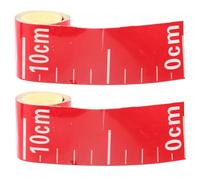 ULTECHNOVO Jauge à Eau pour Piscine et Réservoir Auto-adhésive en Feuille D'aluminium Rouge, 2pcs, Étanche et Résistante la Décoloration, Outil de Mesure du Niveau D'eau