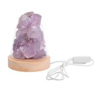 ULTECHNOVO Lampe à Parfum en Pierre de Cristal Pourpre Lumière Nocturne Unique, Lampe à Huile Essentielle Pratique pour Salle de Bain et Bureau