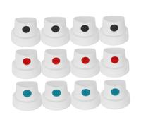 ULTECHNOVO Lot de 12 Embouts pour Peinture Aérosol, Mini Buses de Pulvérisation Précises et Sèches, Accessoires Colorés pour Graffiti et Art de Rue, Portable et Adapté aux Femmes, Noir,