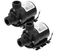 ULTECHNOVO Lot de 2 pompes à eau submersible sans balais DC 12 V ultra silencieuses 800 l/h 5 pour étang à poissons, aquarium, fontaine, becs, système de circulation d'eau solaire