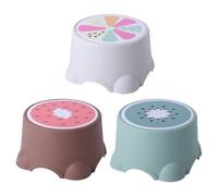ULTECHNOVO Lot de 3 Tabourets à Motifs de Fruits pour Garçon et Filles en PP, Résistants aux Chocs Prise en Main, Tabourets Simples Maison, Design Cartoon pour Garçons et Couleur Aléatoire