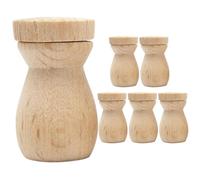 ULTECHNOVO Lot de 6 Pendentifs Diffuseurs en Bois de Flacon D'huile Essentielle, Petit Diffuseur Parfumé Suspendu pour Voiture, Maison et Bureau, Accessoire Naturel et Décoratif