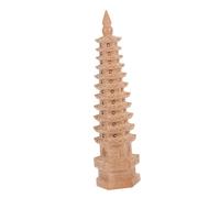 ULTECHNOVO Modèle Fête Bois Marron en de Pêcher Chinoise de Pagode Unique Statue ou Ornement Spécial Anniversaire de Jardin pour Décoration Balcon et Maison