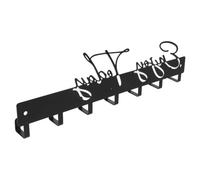 ULTECHNOVO Organisateur Porte-clés Mural en Fer Noir à 7 Crochets | Finition Peinture Mate, Surface Lisse, Entrée et Dortoir, pour Clés et Petits Paquets
