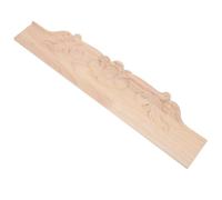 ULTECHNOVO Ornement en Bois Gaufré, Applique de Fleur 40x9 CM pour Meuble | Relief 3d, Style Européen Vintage, Finition Marron, pour Placards à Vin et Panneaux D'armoire
