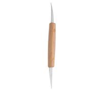 ULTECHNOVO Outil de Finition pour Poterie Double-ended Manche Bois et Lame Acier Inoxydable, pour Sculpture Argile et Façonnage Précis en Atelier D'art