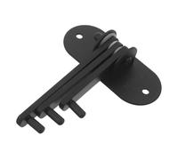 ULTECHNOVO Patère Support Multiusage en Acier Inoxydable Murale Noire avec Triple Crochet Rotatif Pliable, pour Salle de Bain et Entrée pour Serviettes et Essentiels