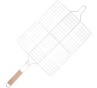 ULTECHNOVO Pince à Barbecue en Fer Argenté pour Poisson et Saucisse, Poignée Isolante, pour Barbecue en Plein Air et Camping, Protection la Chaleur Couleur Aléatoire