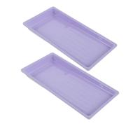 ULTECHNOVO Plateau Résistant au Ternissement pour Outils de Manucure 2 Pièces en Acier Inoxydable Épais Forme Rectangulaire Minimaliste pour Usage Professionnel Domicile