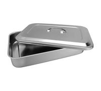 ULTECHNOVO pour Outils de Manucure en Acier Inoxydable 201 Plateau de 29 CM avec Couvercle Hermétique Boîte de Rangement pour Instruments de Nail Art Professionnelle et Transport Facile