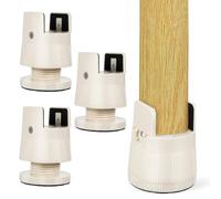 ULTECHNOVO Rehausseurs de Meubles Réglables Pince Sécurisée 4pcs en Plastique Blanc pour Augmenter la Hauteur de Table Bureau la Maison