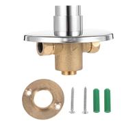 ULTECHNOVO Robinet de Chasse Urinoir Encastré en Cuivre, Bouton Poussoir | Système Mural Discret, Accessoires de Fixation Inclus, Débit Stable, pour Écoles et Toilettes Publiques