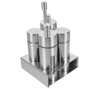 ULTECHNOVO Set de Bouteilles de Condiments en Acier Inoxydable 304 Fenêtre Transparente, Distributeurs de Poivre et Sel Multifonctions Cuisine, Faciles à Nettoyer