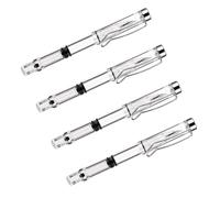 ULTECHNOVO Stylo-Plume pour Étudiants Convertisseur d'Encre Transparent, Lot de 4 Stylos à Plume à Pointe Fine, Absorbeur d'Encre Jetable, pour Calligraphie et Écriture Prolongée