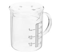 ULTECHNOVO Tasse à Mesurer en Verre de 250ml avec Couvercle, Graduation Facile à Lire, Cuisine Pâtisserie, Pratique et Résistante