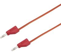 Ultra-flexible Cordon de mesure [Banane mâle 4 mm - Banane mâle 4 mm ] 0.50 m rouge MSB-300 10 A