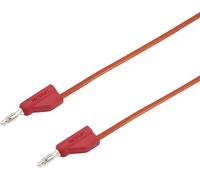 Ultra-flexible Cordon de mesure [Banane mâle 4 mm - Banane mâle 4 mm ] 0.75 m rouge MSB-300 10 A