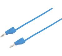 Ultra-flexible Cordon de mesure [Banane mâle 4 mm - Banane mâle 4 mm ] 1.00 m bleu MSB-300 10 A