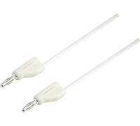 Ultra-flexible Cordon de mesure [Banane mâle 4 mm - Banane mâle 4 mm ] 2.00 m blanc MSB-300 10 A