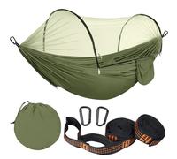 Ultra-léger Hamac Moustiquaire Capacité de Charge de 300kg | Suspendu Hamac sur Pied Respirant | Nylon Parachute Séchage Rapide Exterieur pour Camping, Randonnée, Jardin, Randonnée Pédestre
