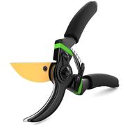 Ultra Sharp Japanese Steel Pruning Shears - Cuts 3X Easier, Weak Hand Arthritis Clippers, Rust-Resistant Titanium Coated Pruner, Effortlessly Cuts 3/4 Inch