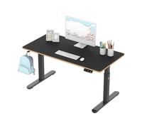 Table de travail pour enfants, hauteur réglable électriquement, plateau noir, 120X60 cm, 55-81 cm