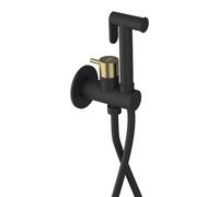 ULTRAMIX robinetterie encastrée pour bidet avec stop douche, noir mat/or mat