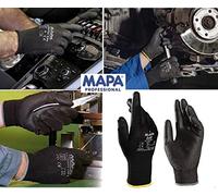 Ultrane 548 Paire de gants de travail et de protection multi-usages pour homme et femme pour la construction, les mécaniciens, les ouvriers, la manutention, le montage Noir Taille 8 M