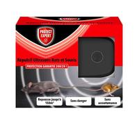 PROTECT EXPERT Ultrason Rats & Souris - Répulsif Anti Rats & Souris - sans Accoutumance - Repousse Jusqu'à 150m² - Protection Garantie 24h/24 - Noir ULTRARASOU