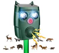 Ultrason Chat Exterieur pour Jardin, Ultrason Chat Exterieur avec Détecteur de Mouvement, 3 Modes Ultrasons et Flashs Peuvent Automatiquement Anti Pigeon, Répulsif Chien Extérieur
