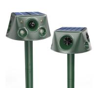 Ultrason Chat Exterieur, Repulsif Chat Ultrason, 5 Modi Einstellbar Marderschreck, Solarladung Ultrason Chat Exterieur, 360° Effektiv für Katzen, Hunde, Vögel, Mäuse