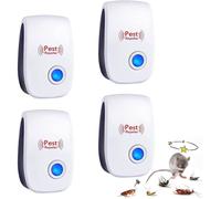 Ultrason Souris et Rats,GATBOSN -4 pcs-Repulsif Souris Ultrason Anti Rongeur, pour Anti Moustique, Souris, Rat,