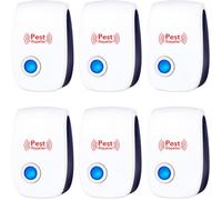 Ultrason Souris et Rats Répulsif Anti-Rongeurs et Insectes 6 Pièces | Ultra Son Anti Moustique, Intérieur Répulsif Électronique Insectes pour Souris, Rats Fourmis Araignées