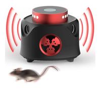 Ultrason Souris et Rats, Repulsif Souris 360°avec 4 Modes, Ultrasons Anti Rongeurs avec Détecteur PIR & Lampe stroboscopique à LED