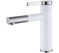 Ultrate mitigeur lavabo bas blanc et chromé Essebagno