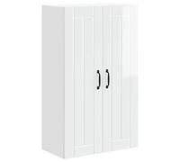 ULUYYUC Armoire de cuisine blanche brillante - 60 x 31 x 100 cm - Design moderne - En bois - Grand espace de rangement - Portes coulissantes pour petite cuisine - Kitchenette simple - Mini cuisine