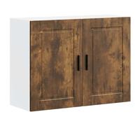 ULUYYUC Armoire de cuisine suspendue Porto en chêne fumé - 80 x 31 x 60 cm - Meuble mural peu encombrant avec 2 portes - Design moderne - Robuste et facile d'entretien - Pour cuisine, salon, couloir